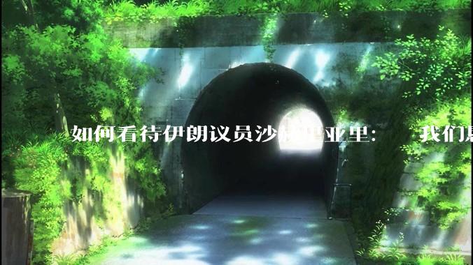 如何看待伊朗议员沙赫里亚里：  我们恳求最高领袖批准使用核武器？